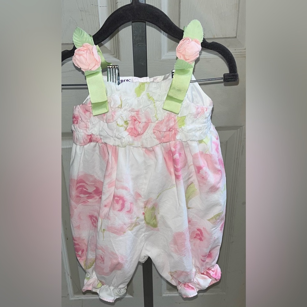 Blueberi Boulevard Baby Girls 1 Piece Ruffled Top Rose 12 months [G-3]